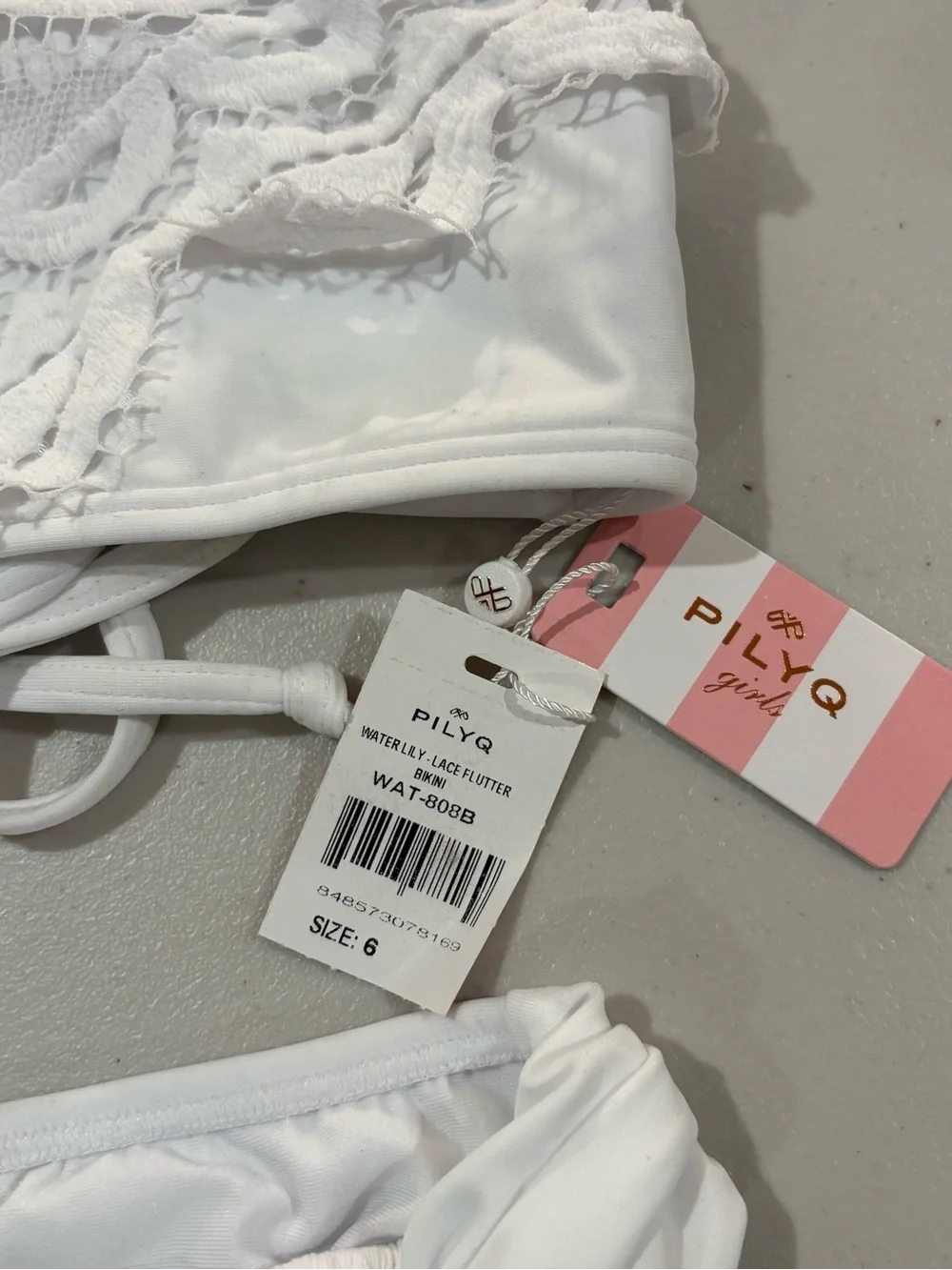 Pilyq White Lace Girls Two-Piece Swim Set